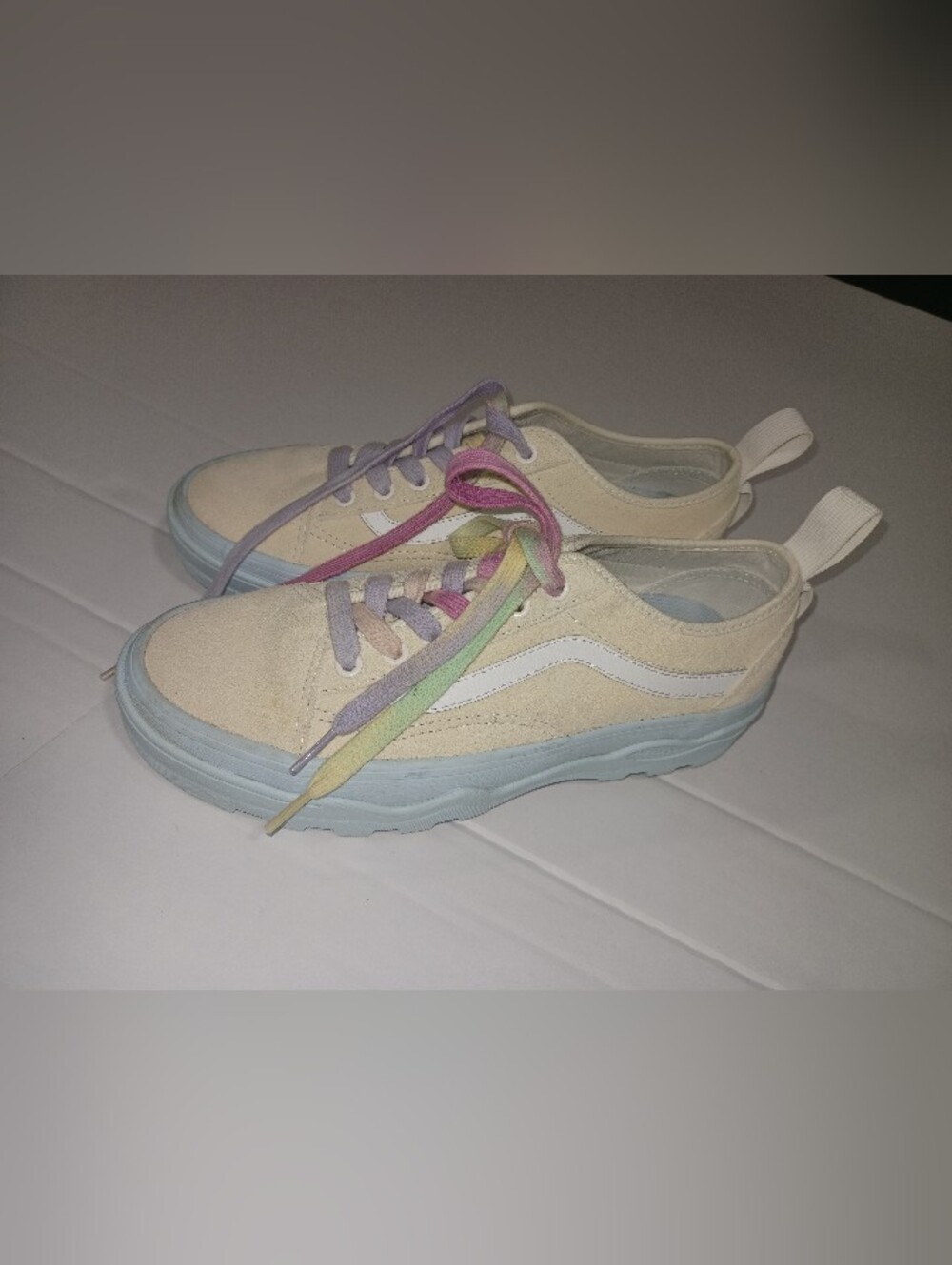 Vans Pastel Rainbow Off The Wall Platform Sneakers Unisex - Picture 10 of 10